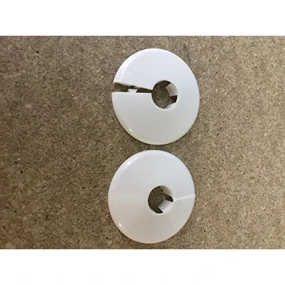 Image of Talon White Radiator Pipe Collars x 2 15mm Hole