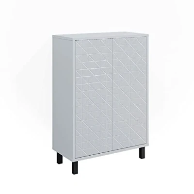 Image of Vicco Midi cabinet Agasta, White High Gloss, 56.2 x 83.2 cm