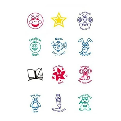 Image of Trodat Classmates Motivational And Reward Teacher Stamps Set