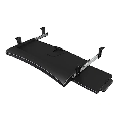 Image of DATAFLEX Keyboard Shelf And Mouse Tray, WxDxH 520 X 200 55mm, Black