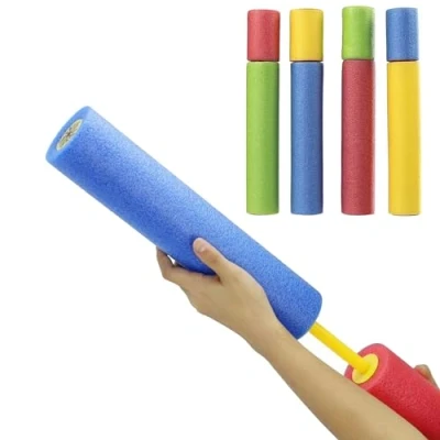 Image of 4 Foam Aqua Blasters Water Pump Action Squirter Pistols, 25cm, Great Fun Summer Game for Kids &amp; Adults
