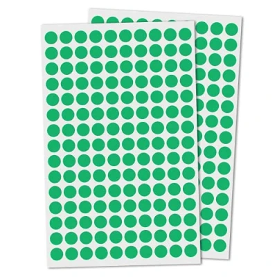 Image of 3,000 Pack, 10mm Round Dot Stickers Sticky Labels Green