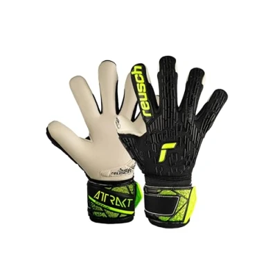 Image of Reusch Attrakt Freegel Gold Finger Support Junior Goalkeeper Gloves for Children with Evolution Negative Cut and Protection, 6