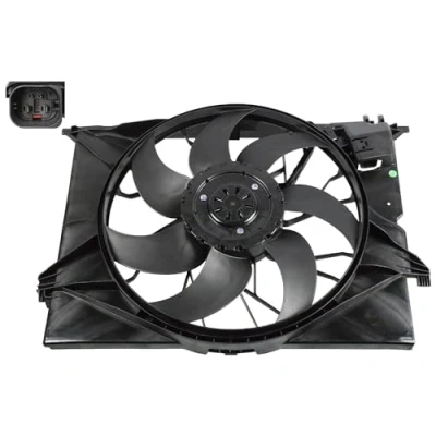 Image of 2215000493, 2219066500, A2215000493, A2219066500 Cooling fan FEBI BILSTEIN 107616 600W Brushless Motor, with radiator shroud