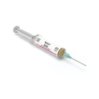 Image of MG Chemicals 8341 No Clean Flux Paste, 10 ml Pneumatic Dispenser (Complete with Plunger &amp; Dispensing Tip)