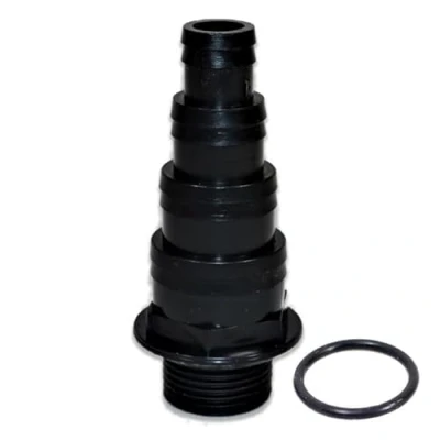 Image of 1&quot; BSP 4 Stepped Black HOSETAIL KOI Fish Pond Tank Pump Filter Pipe Fitting
