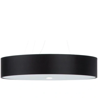 Image of Skala Cylindrical Pendant Light Black 80cm E27