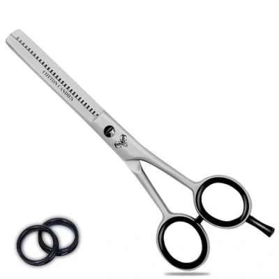 Image of Cotton Candies Professional Hairdressing Teeth Scissors Stainless Steel for Barbers Hair Cutting, Salon, Children, Men &amp; Women (Thinning Shears, 6&quot;)