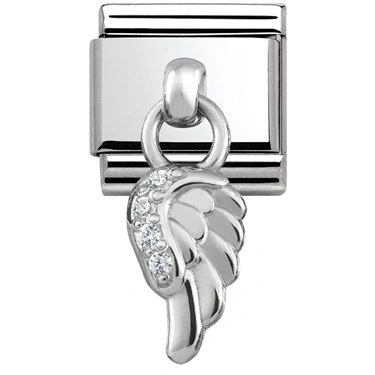 Image of Nomination Silver Hanging Wing Charm