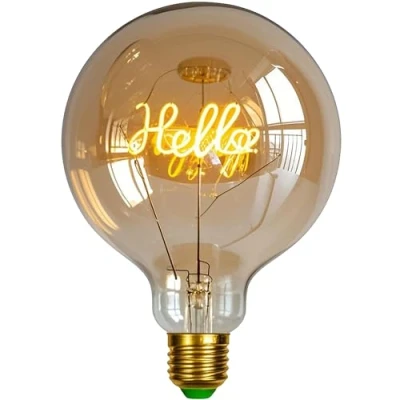 Image of Tianfan Vintage Light Bulbs LED Bulb 4W Dimmable Decorative 220/240V E27 Table Lamp Hello