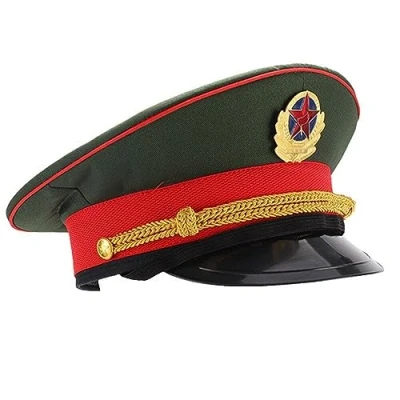 Image of Military Hat Adjustable Army Cap Peaked Officer for Sailor Navy Marine Admiral Halloween Cosplay Costume Accessory