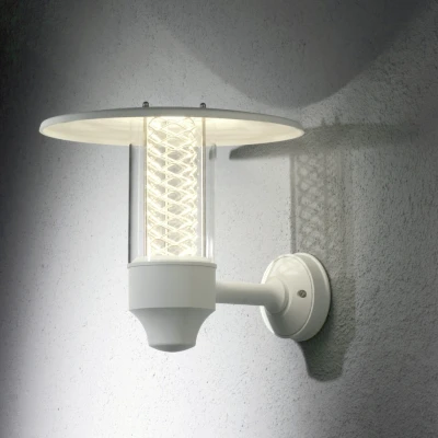 Image of Nova Outdoor Classic Lantern Matt White Wall Light, IP44
