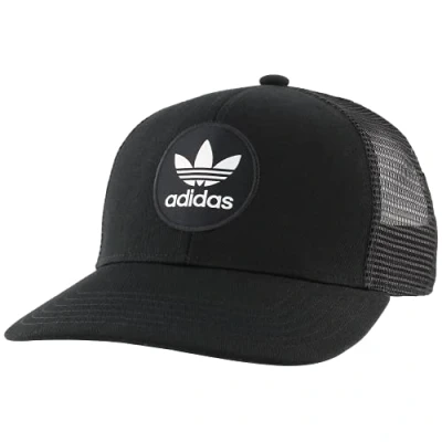 Image of adidas Originals Men&#039;s Circle Mesh Snapback Hat, Black/White, One Size