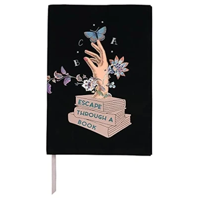 Image of moses. Libri x Book Cover with Ribbon Marker Cotton for Reading Escape Through a Size L Black
