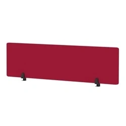 Image of Air Desktop Screen 1600x400mm Bespoke Bergamot Cherry Fabric