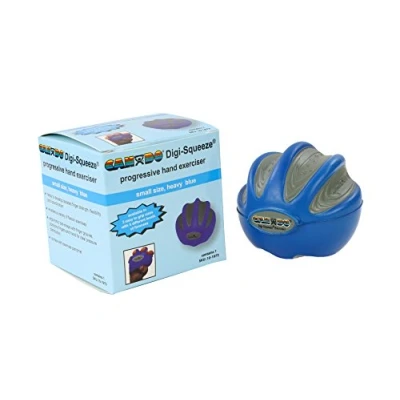 Image of CanDo Hand exerciser finger strengthener CanDo® Digi Squeeze, blue (strong)