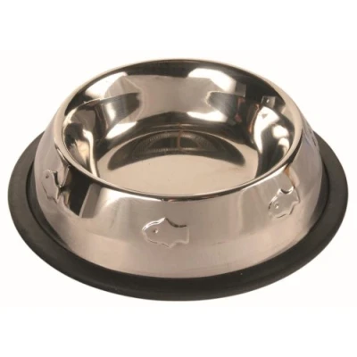Image of Trixie Embossed Stainless Steel Cat Bowl, 0.2 Litre