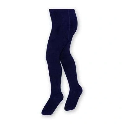 Image of STEVEN Baby Girl&#039;s Cotton Rich Plain Knit Tights, 240 DEN, Warm and Cozy Unisex Pantyhose for Toddler, Infant, Newborn, 6 12 months (Navy blue)