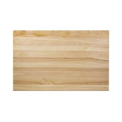 Image of Bolero Pre drilled Rectangular Table Top, Natural Rubber Wood, Size: 1100(W) x 700(D) 25(H) mm, Water Resistant, Wood Style Tabletop, DY727