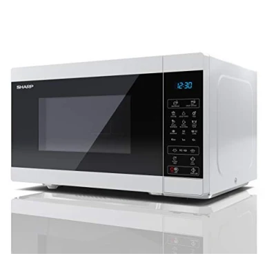 Image of SHARP YC MG81U W 28 Litre 900W Digital Microwave with 1100W Grill, 11 power levels, ECO Mode, defrost function, LED cavity light White