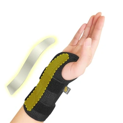 Image of BRACOO Wrist Support with Splint For Carpal Tunnel Syndrome, Arthritis, Tendonitis &amp; Sprain Adjustable Brace Strap Wrap Fit Right Left Hand, WB31