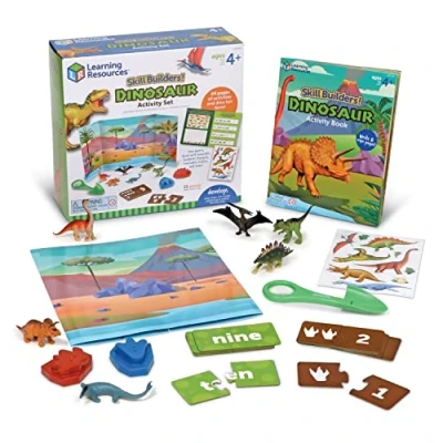 Image of Learning Resources Skill Builders Dinosaur Activity Set, 22 Pieces, Ages 4+, Preschool Activities, Science, Book, Toys, Dino Jurassic Toys