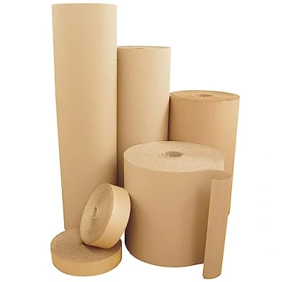 Image of Corrugated Cardboard Paper Rolls Kraft Cushioning Wrap For Moving, Gift Packing, Wrapping Books, Shipping &amp; Protecting Breakables (600mm x 75m, 1 Roll)