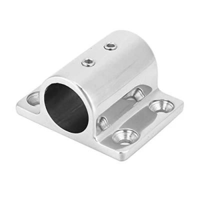 Image of Marine Pipe Base Stainless Steel Rectangular Boat Tube/Pipe Square Hand Rail Fittings Fit for 0.9in/ 1in Parts Ship Yacht(22mm/0.9in)