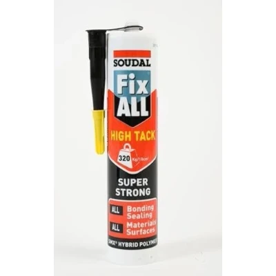 Image of Soudal Fix ALL High Tack Hybrid Polymer Bonding Sealant Adhesive &amp; Filler Super Strong Technology Cartridge 290ml (Black)