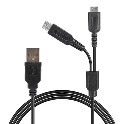 Image of CSTESVN 2 in 1 USB Charger Cable for Nintendo DS Lite, New 3DS(XL/LL), 3DS, 2DS(XL/LL), 2DS, DSi(XL/LL), DSi(NOT Compatible with DS)