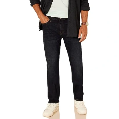 Image of Amazon Essentials Men&#039;s Straight Fit Stretch Jean, Dark Indigo Tie Dye, 33W / 30L
