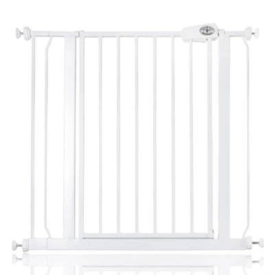 Image of Bettacare Easy Fit Gate, 81.4cm 89.4cm, White, Pressure Stair Baby Gate for Doors Hallways and Spaces, Safety Barrier, Installation