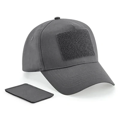 Image of Beechfield B638 Removable Patch 5 Panel Cap Graphite Grey