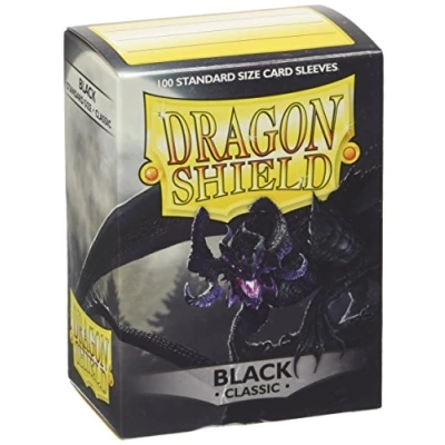 Image of Dragon Shield ART10002 Classic Standard Size Sleeves 100pk Black, Multicoloured
