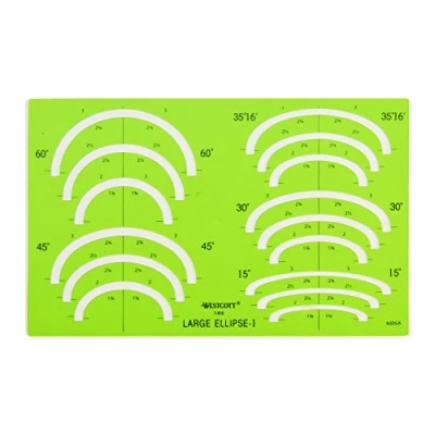 Image of Westcott Large Ellipse Template #1 (T 810)