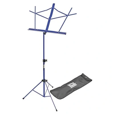Image of On Stage SM7122DBB Compact Folding Sheet Music Stand with Bag, Dark Blue