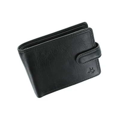 Image of VISCONTI Tuscany Collection FILIPO Leather Wallet with RFID Protection TSC48 Black