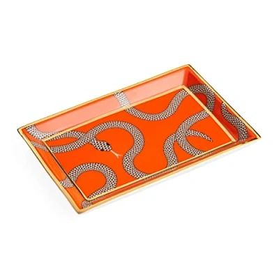 Image of Jonathan Adler Eden Rectangular Tray, Orange