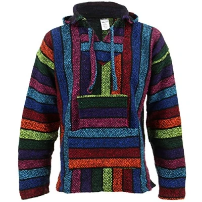 Image of Siesta Mexican Baja Jerga Hoody Rainbow (X Large)