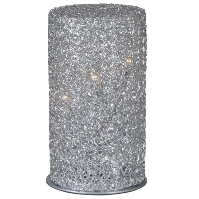 Image of Wire Cylindrical Table Lamp Aluminum