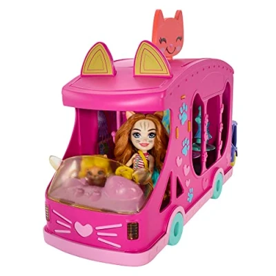 Image of Enchantimals Glam Party Doll and Accessories, Fashion Car Playset, Best Animal Friend, Cart, Trailer Much More, Gift Ideas for Kids, HPB34