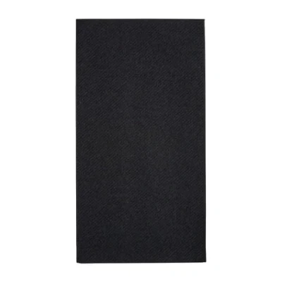 Image of Fiesta Recyclable Tablin Dinner Napkin Black 40x40cm Airlaid 1/8 Fold (Pack of 500)