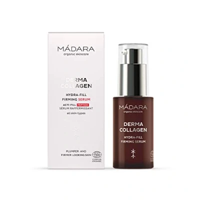 Image of MADARA Organic Skin Care Derma Collagen Hydra Fill Firming Serum Peptide &amp; Hyaluronic Acid Anti Aging for Firmness Elasticity, 30ml