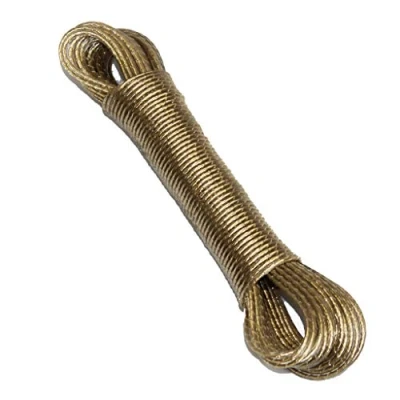 Image of Guaranteed4Less Clothes Washing Line 20M Gold Tow Rope Strong Steel Core Camping Outdoor Utility