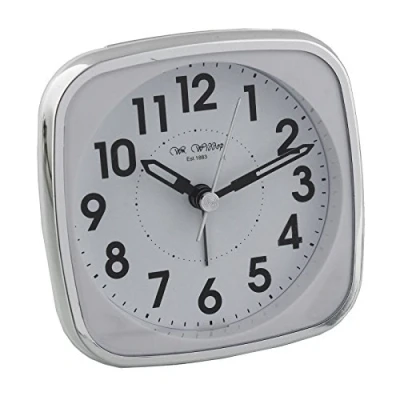 Image of Bold Classic Non Ticking Sweeping seconds Alarm Clock with Light &amp; Snooze