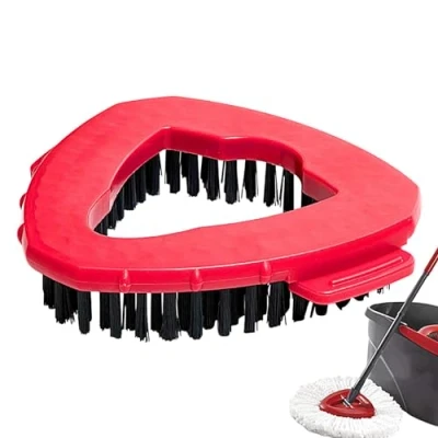 Image of Triangle Rotating Mop Head Replacement Base Scrub Brush for Velida EasyWring 1 Tank System, Scrubber Ocedar Brush, Hard Bristle Cleaning Bathroom Kitchen