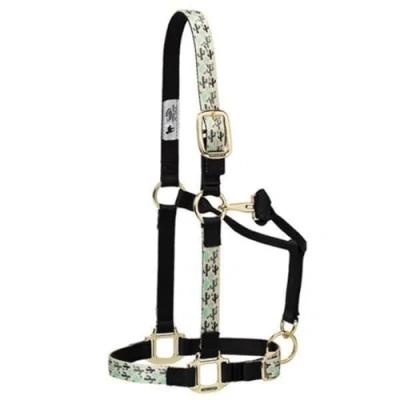 Image of Weaver Leather Adjustable Patterned Nylon Horse Halter, Cactus, Average