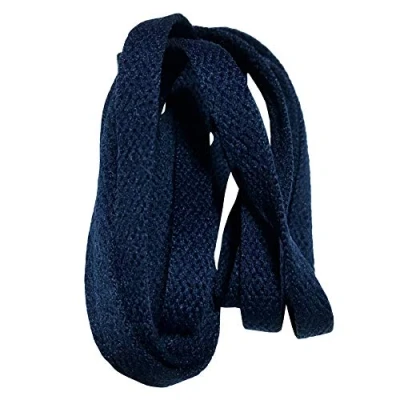Image of Good.news 1cm Wide of Flat Shoelaces Polyester Shoe Laces 47Inch Dark Blue