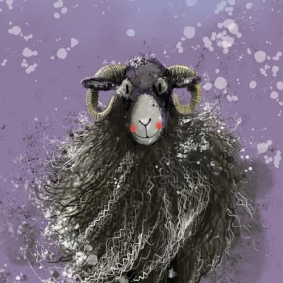 Image of Alex Clark Sheep Blank Card Farm Animal Suitable For Any Occasion Designed and Printed in UK