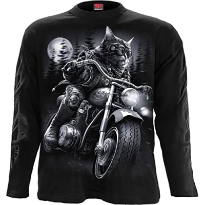 Image of Spiral Nine Lives Longsleeve T Shirt Black L